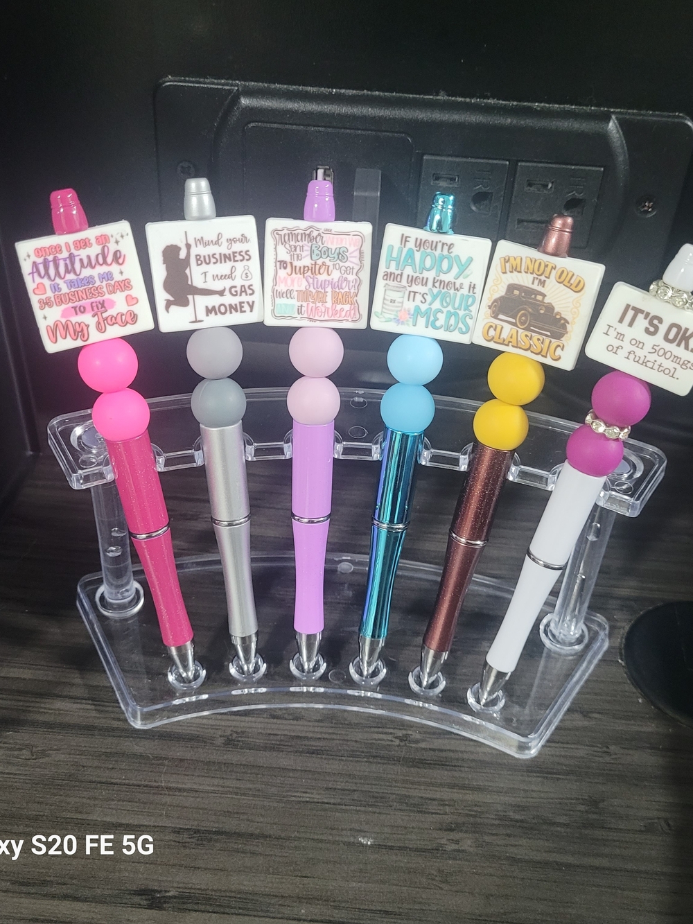 Handmade Quote Beaded Pens